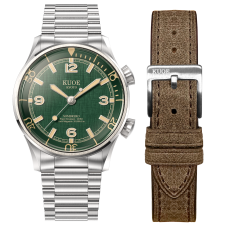 SOMBRERO 90-011, Green Linen Textured Dial, 20 BAR Water Resistant