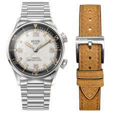 SOMBRERO 90-011, Silver, Linen Textured Dial, 20 BAR Water Resistant